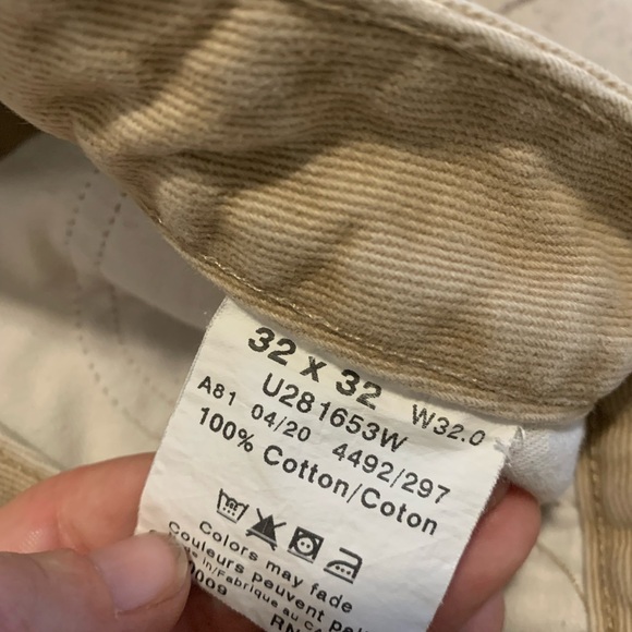 Vintage Denver Hayes Beige Straight Leg Jeans - 32x32 - Picture 3 of 6